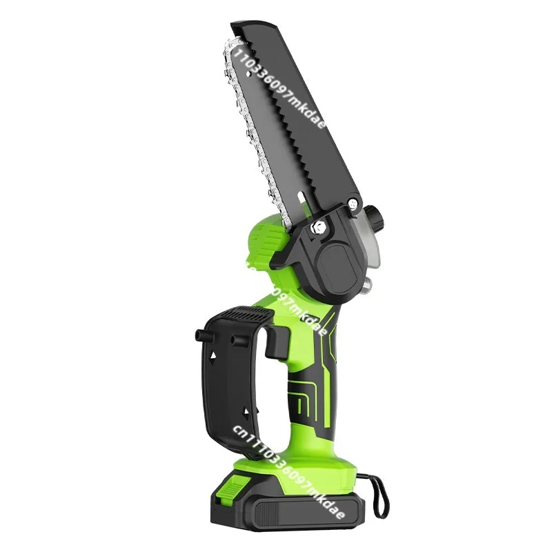 21V rechargeable 6-inch lithium electric saw brushless, household electric chain saw high-power logging saw