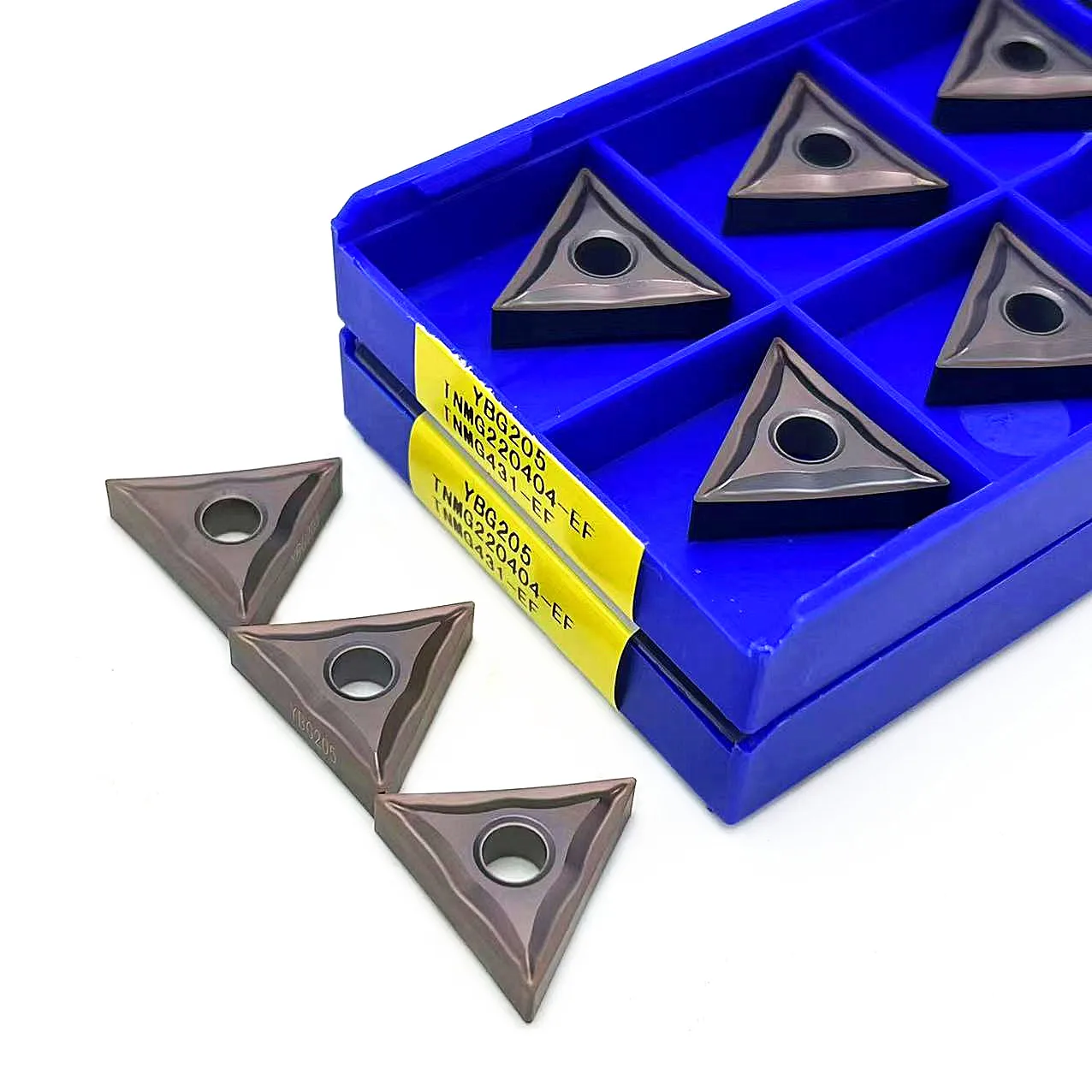 Carboneto inserir TNMG220404 EF TNMG220408 EF YBG205, YBG205 M20-M40, processamento original, aço inoxidável, 10pcs