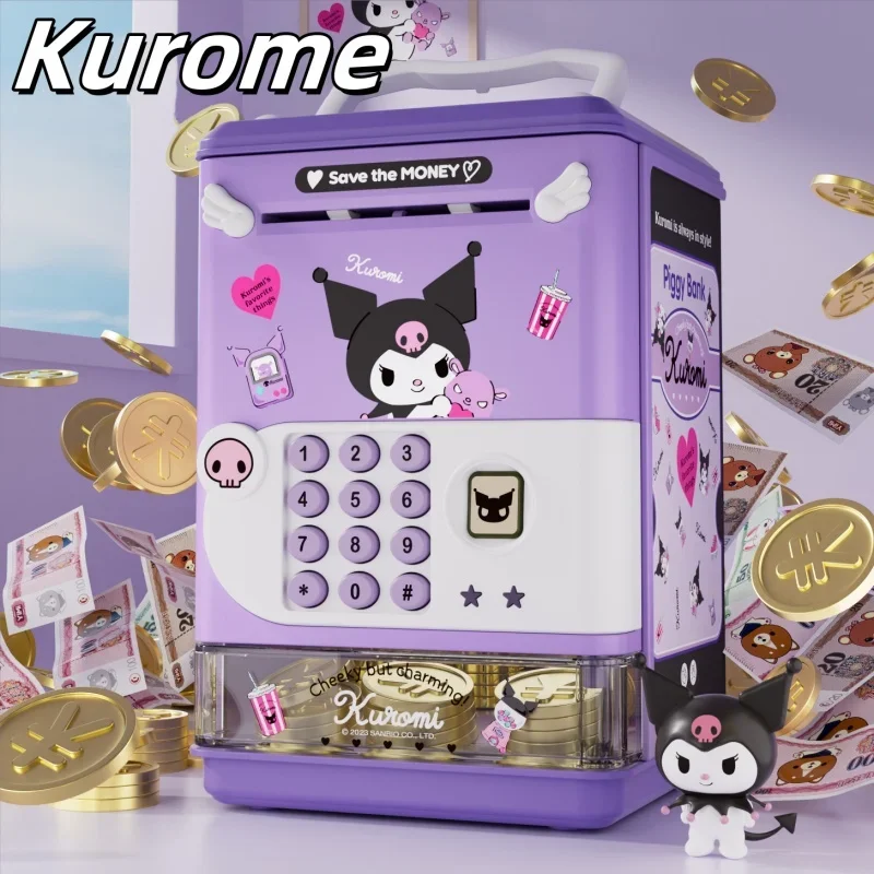 

Sanrio savings piggy bank toy kuromi my melody Melody detachable children's password box birthday gift with charging cable