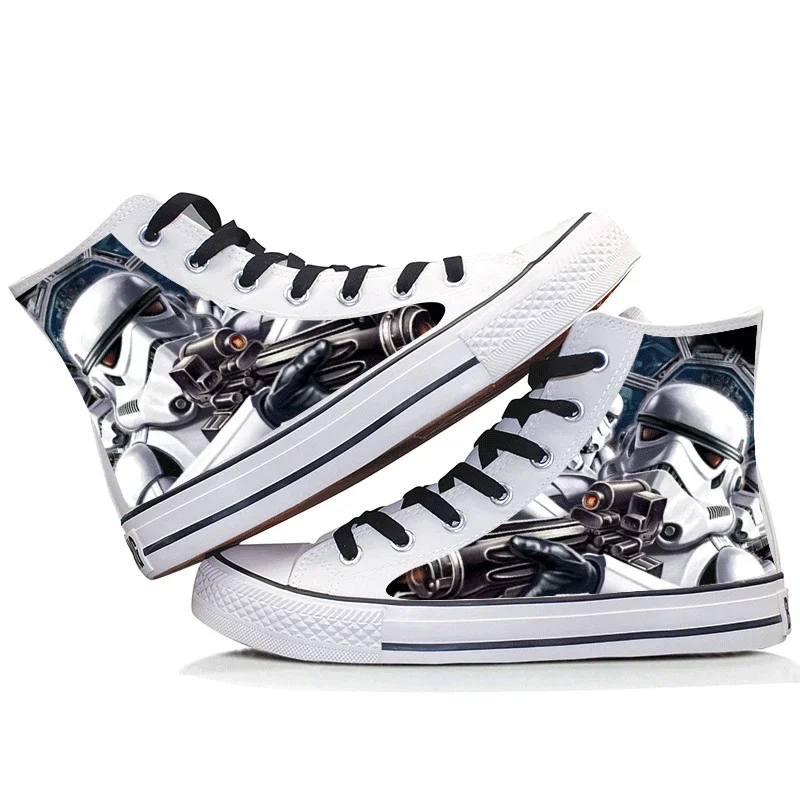 Anime Kawaii Canvas Stormtrooper 3D Print Sneakers Schoenen Mode Casual Herenschoenen Jongens Meisjes Tennisschoenen Hoge Top