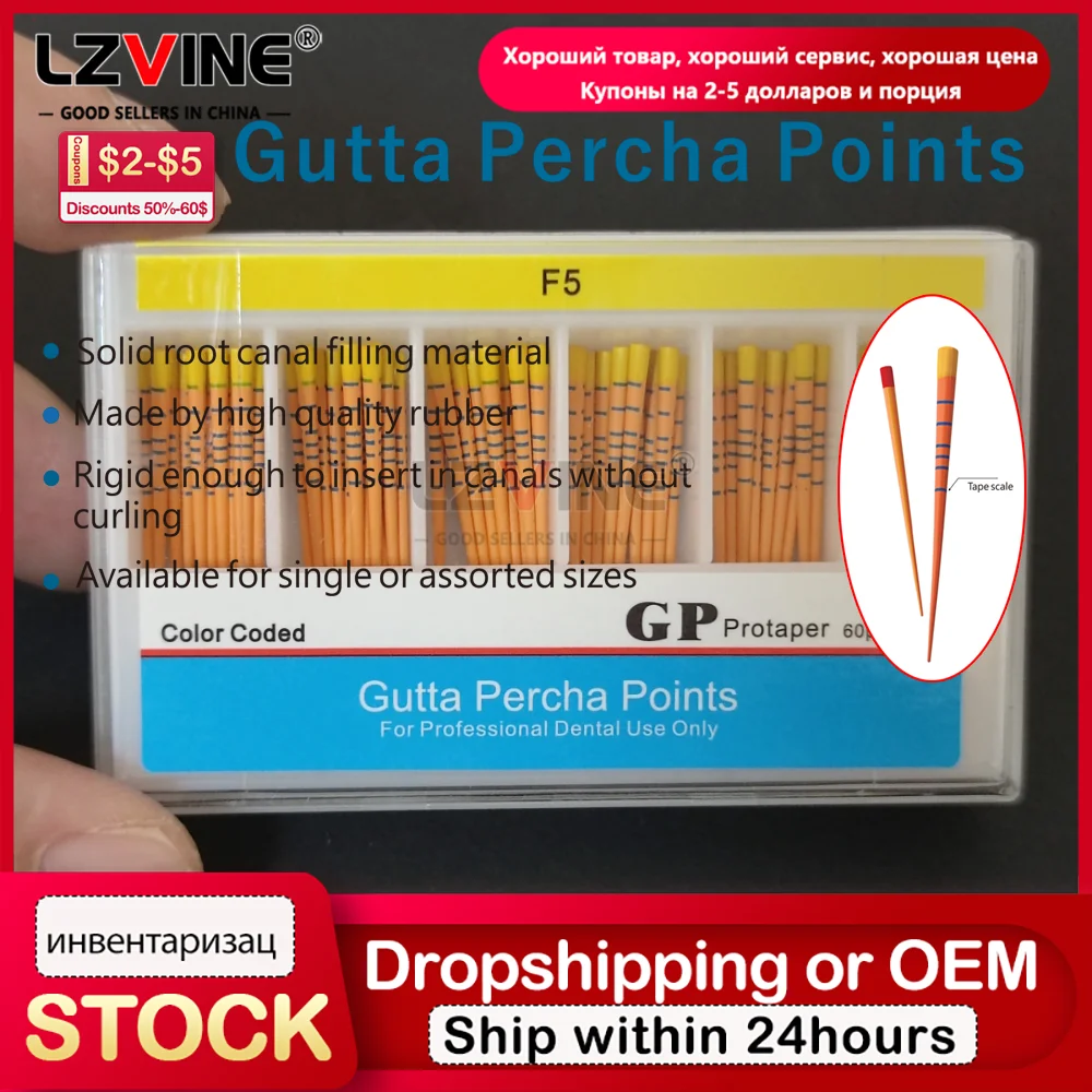 Стоматологические гуттаперчи очки Gapadent Стоматологические продукты Materi # 15-40/F1/F2/F3/F4/F5 Материал GP Материалы эндодонтии Стоматологические 20 #