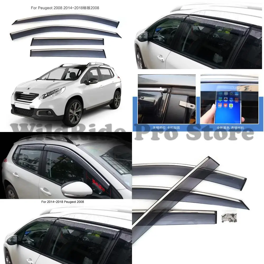 

1 set specifically designed for Peugeot 2008 rain visors 2014 2019 Peugeot 2008 window rain guard deflectors