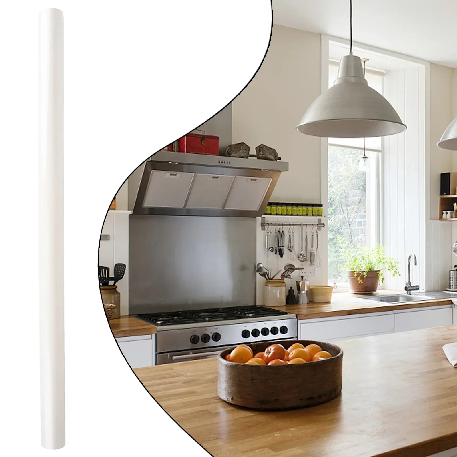 1 Roll PET Transparent Oilproof Wall Sticker Self-adhesive Waterproof Heat-Resistant Sticker Kitchen Supplies 60cmx3m