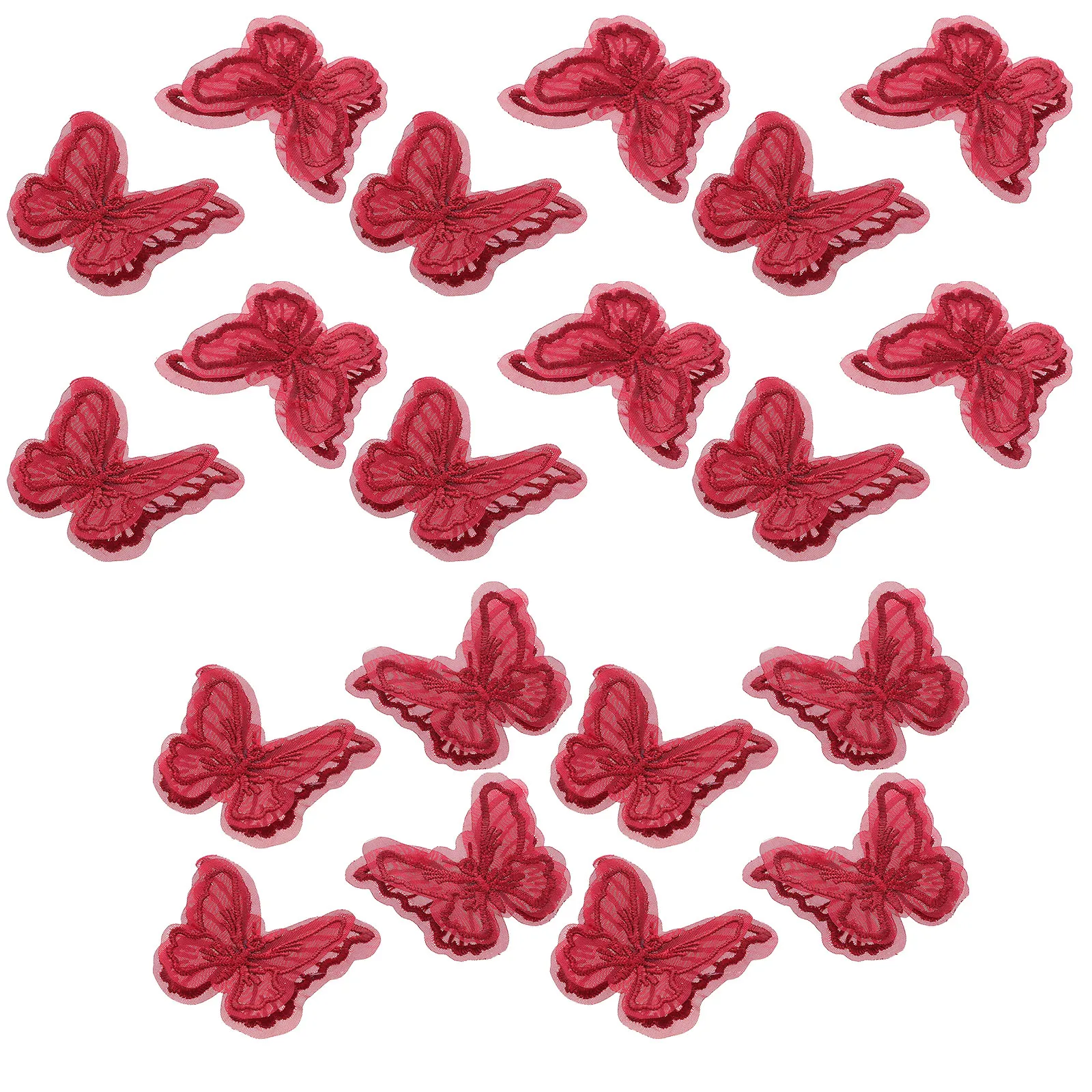 

20pcs Embroidery Lace Butterfly Appliques Patchwork Patches for DIY Crafts Sewing Accessories Decorations