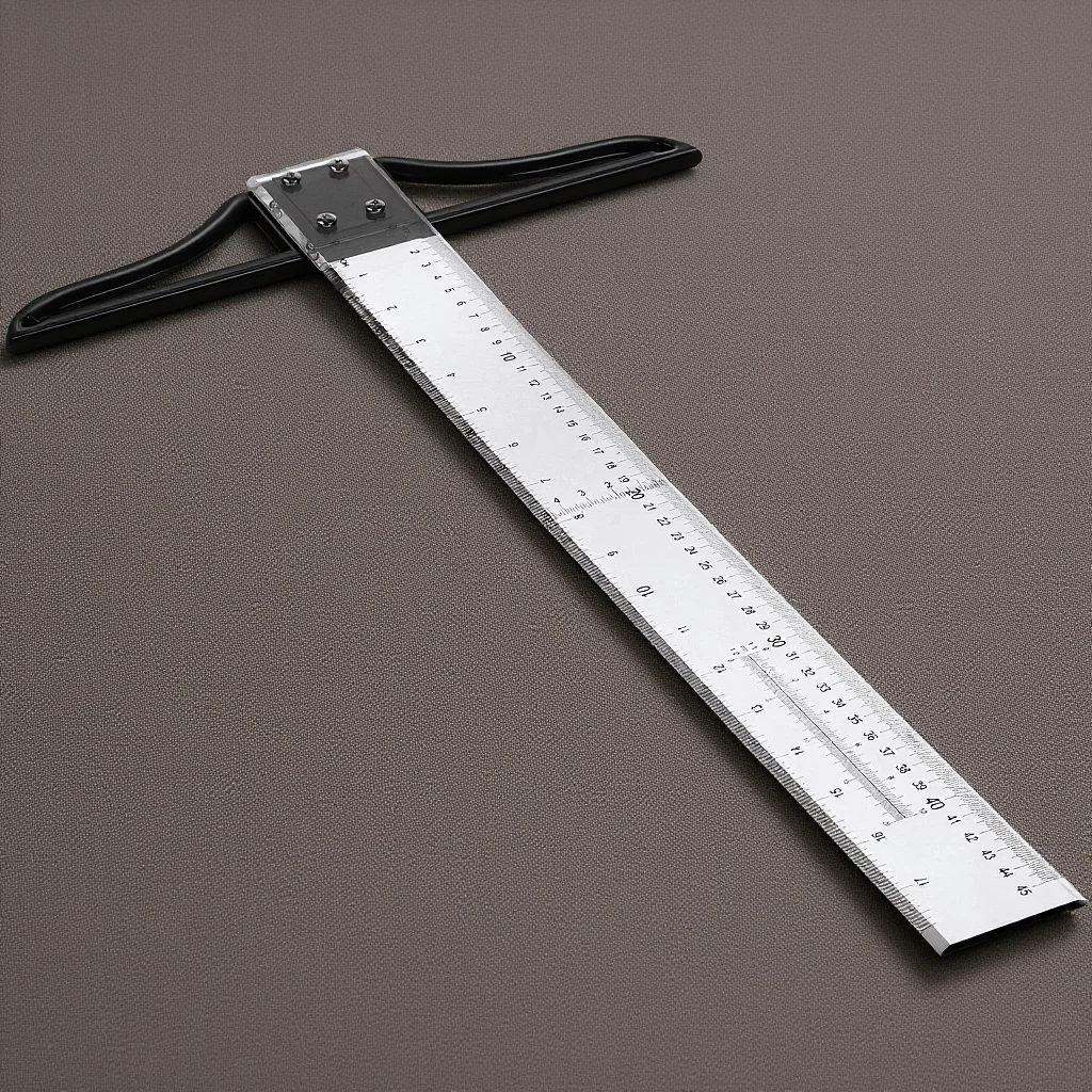 أداة قياس النجارة 18 بوصة مسطرة أكريليك شفافة دليل الحافة المتوازية لصياغة تصميم القميص