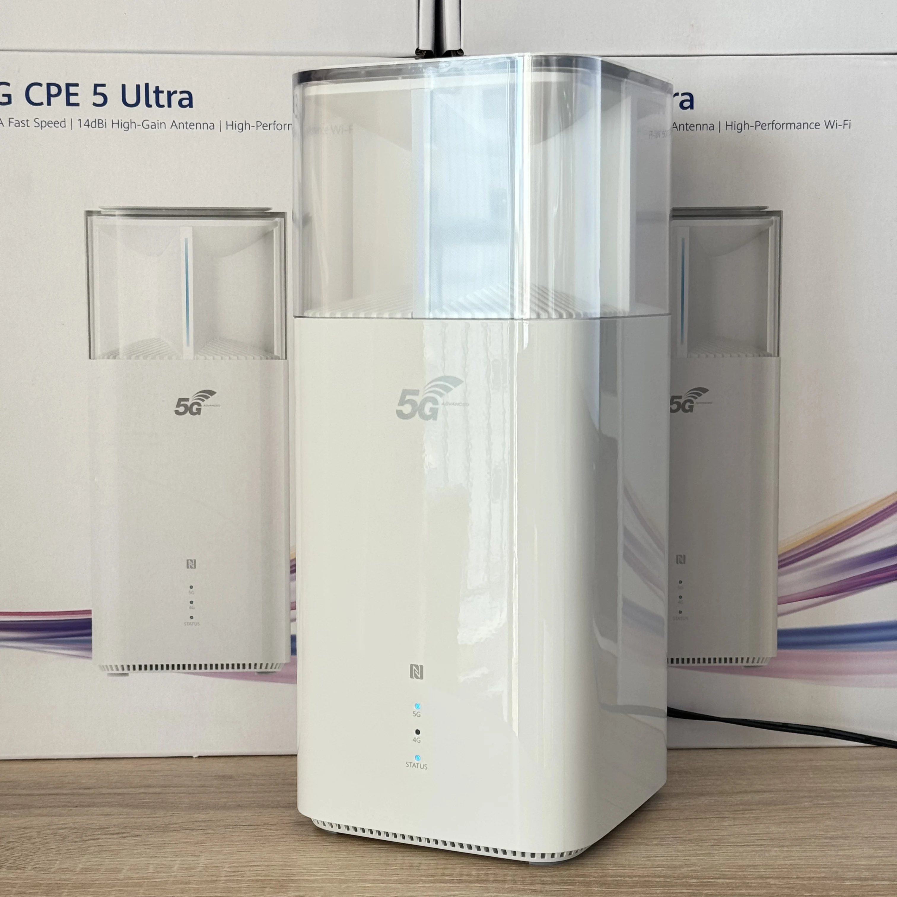 العلامة التجارية الجديدة 5G CPE Ultra6 H168-383 D:11.7G U: 2.5G WIFI7 هوائي عالي الكسب 14dBI WAN:5GE