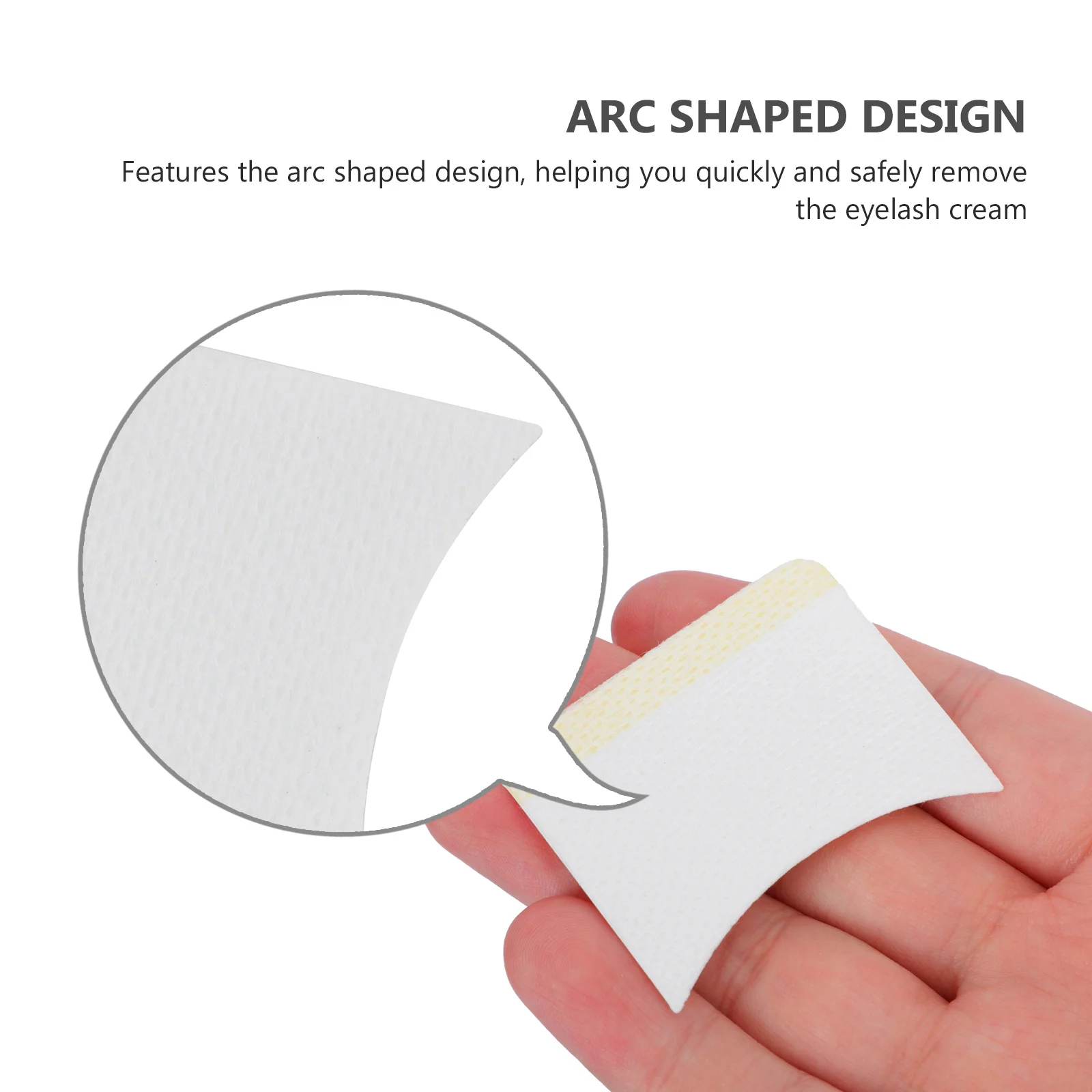 160 stks Wimper Reinigingspads Arc Ontwerp Comfortabele Veilige Make-up Removal Tool Voor Wimper Crème Vrouw Accessoire