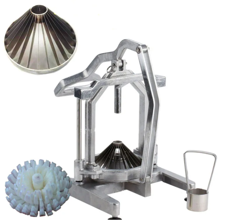 Commercial onion and vegetable cut flower processing machine