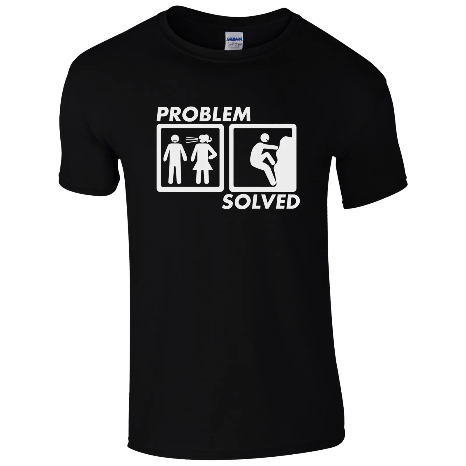 Problem Solved ROCK CLIMBINGS Funny T-Shirt High quality printed t shirt Top Cotton short sleeve tshirt camisa masculina