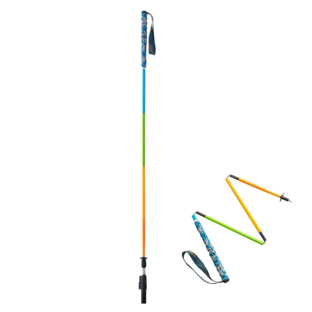 Ultra Light Portable Mountaineering Stick, Walking Stick, Carbon Fiber Five Section Folding Mountaineering Stick, Mountaineering