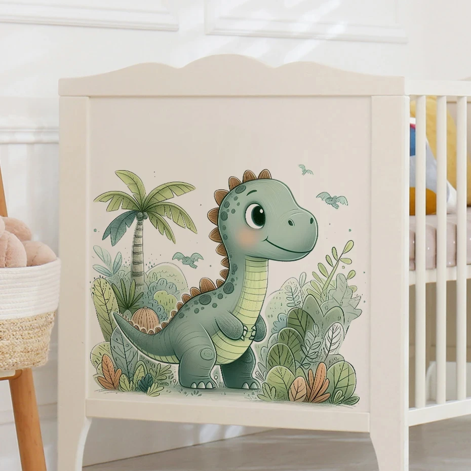 Cartoon Cute Dinosaur Wall Stickers for Children Room Boy Kids Room Living Room Nursery Background Decoration Wall Decals