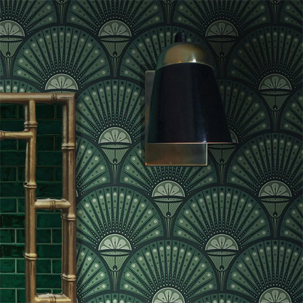 

Настенная роспись на заказ, 3d геометрическая линия, веерообразные обои для гостиной, спальни, наклейки, ТВ-фон, украшение для спальни, дома