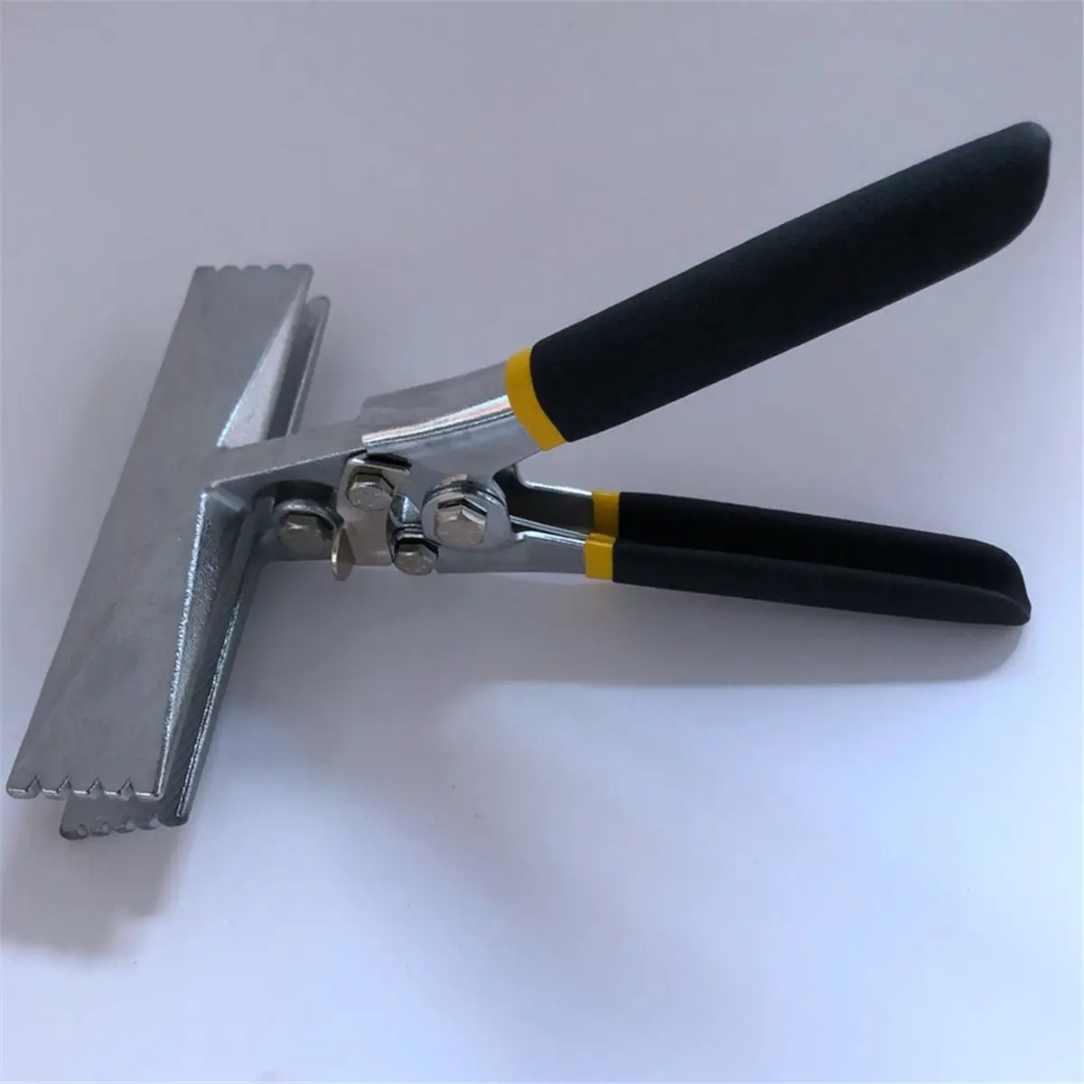 HITL Hand Seamer, 6 Inch Straight Jaw Sheet Bender Tools for Flattening Metal, Bending Pliers with Dipped Cushion Handle