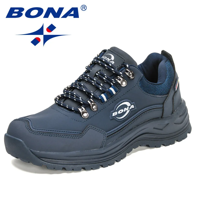 BONA 2022 New Designers Wear Resistant Outdoor Hiking Shoes Men Breathable Climbing Sneakers Man Trekking Hunting Footwear Comfy