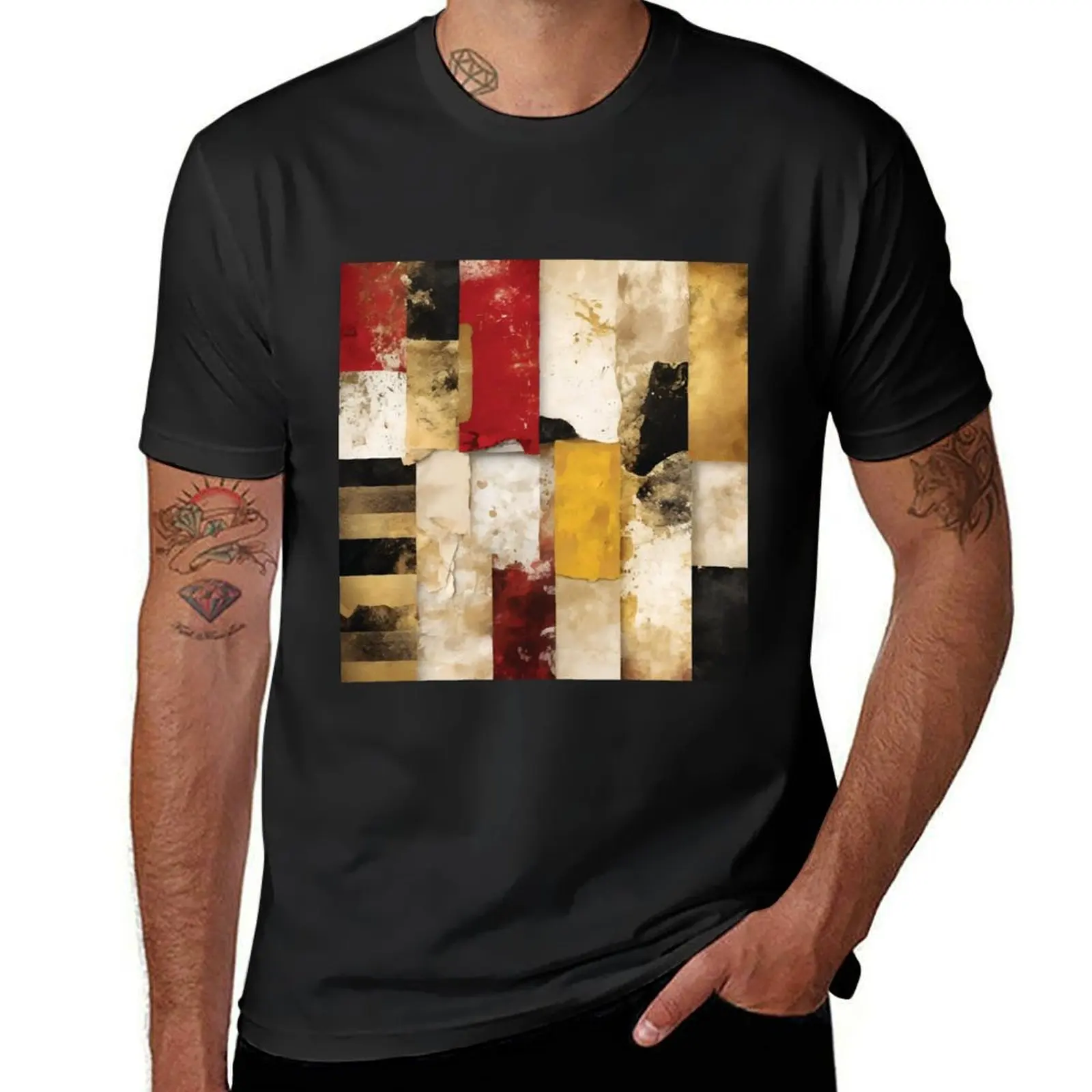 

Abstract  Red Gold  Design 03 T-Shirt boys whites funnys t shirts for men graphic