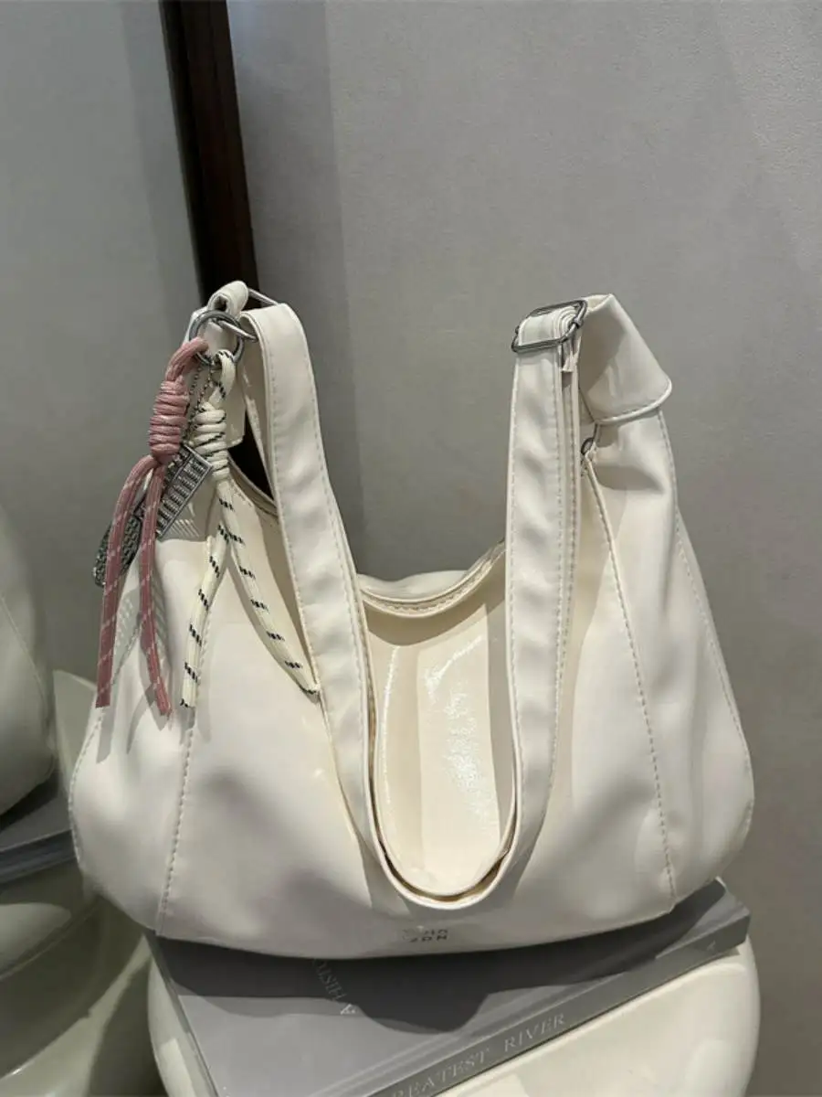 

Повседневная вместительная сумка-тоут для женщин, новинка 2025 года, модная универсальная свободная сумка через плечо