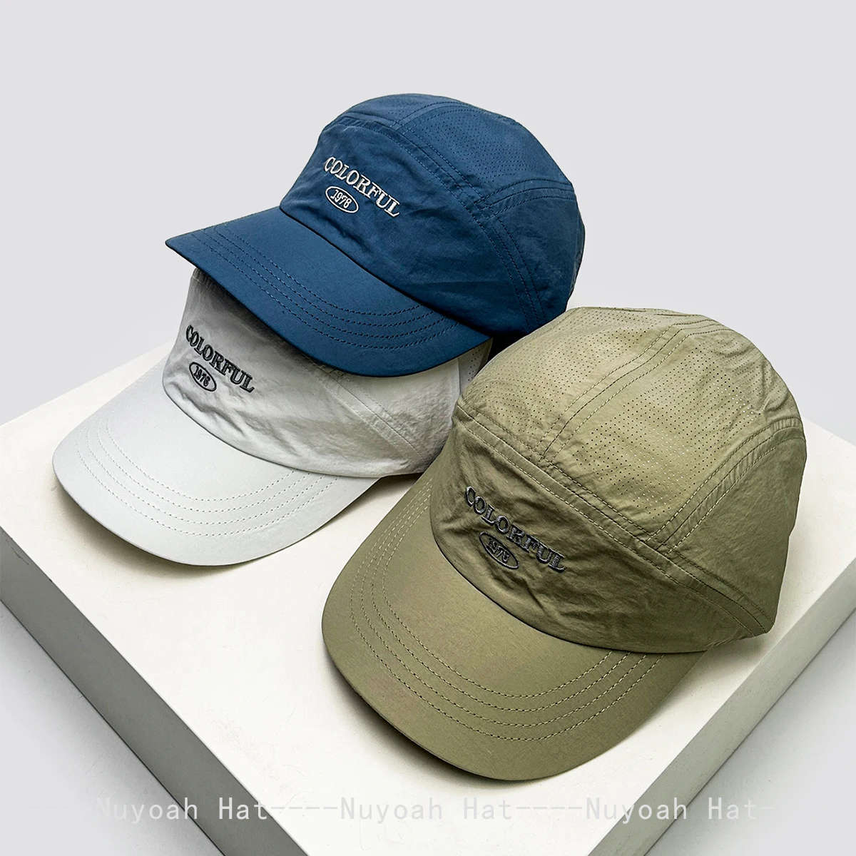 Schnelltrocknende Koreanische Baseballkappen mit Stickerei, Sonnenschutz, Neu für Männer und Frauen, Atmungsaktives Mesh, Vielseitige Schirmmützen, Modisch für Camping
