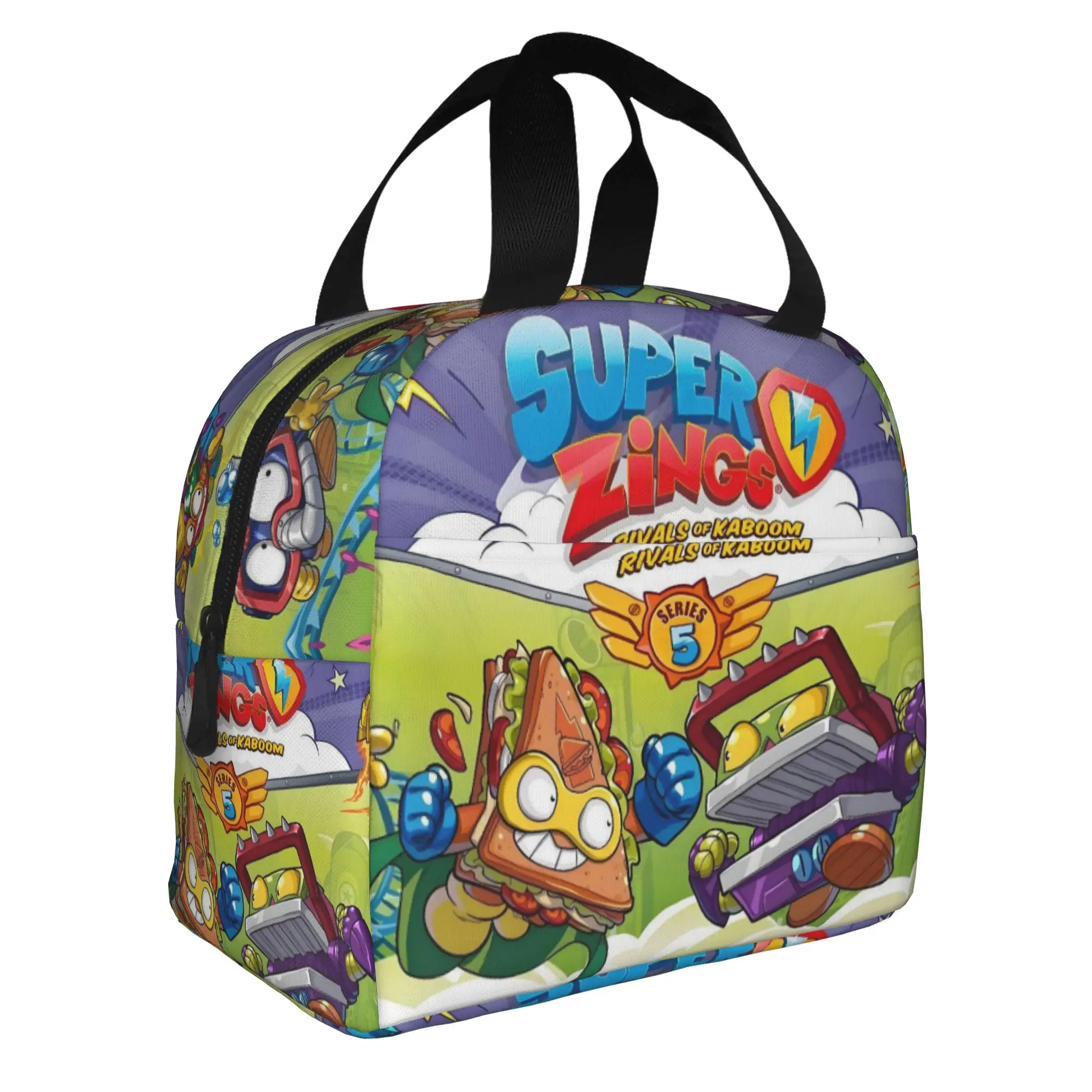 Supers Zingses Lunch Bag Men Women Adventure Action Cartoon Game Cooler Warm Insulated Lunch Boxes for School