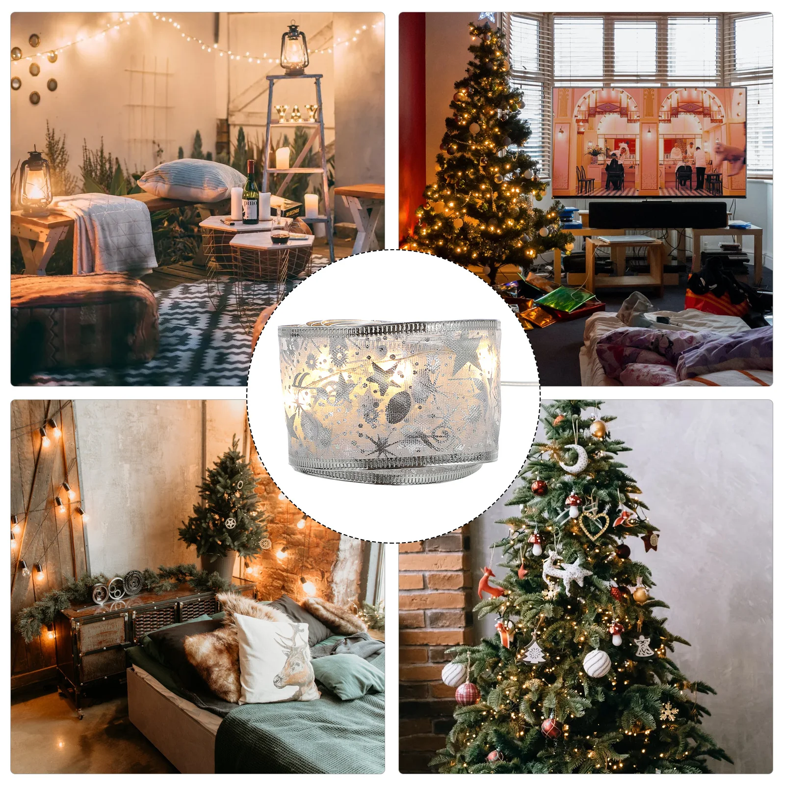 

Luminous Ribbon Lamp Strip Powered Reusable Decorative Light For Christmas Tree Party Home Glowing Ribbon Decor Creative