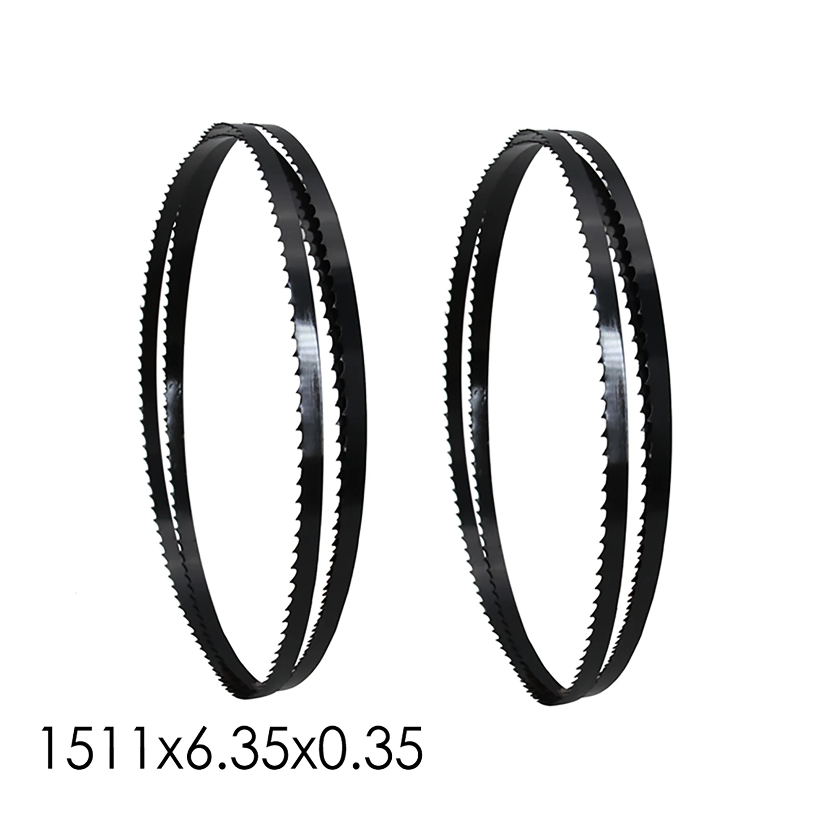 2 Piezas Hoja de sierra de cinta para madera, dimensione 1511 x 6,35 x 0,35 mm, TPI 6, para Skil 3385-01,Ryobi BS900,Black & Decker DN300, DN330, DN339,BDBS100,DeWalt DW100,Delta BS100& Decker DN300, DN330, DN339