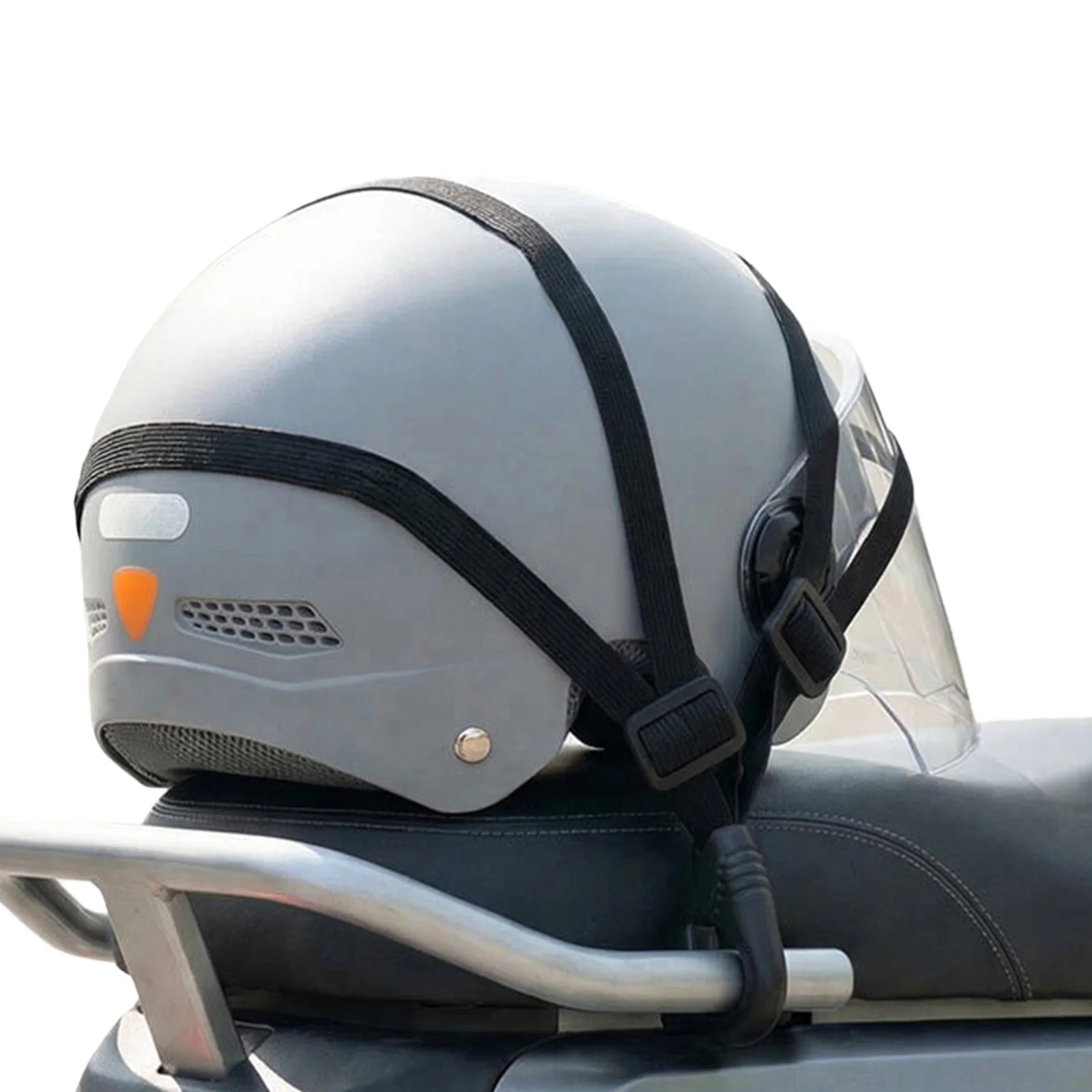 4-in-1 Electric Bike Helmet Rear Seat Strap 60cm Motorcycle Bungee Cord Bandage High Retractable with 2 Hooks for Securing