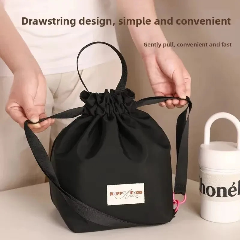 Portable Large Capacity Waterproof Insulated Lunch Bag Thickened Handbag for Students Office Workers Thermal Tote