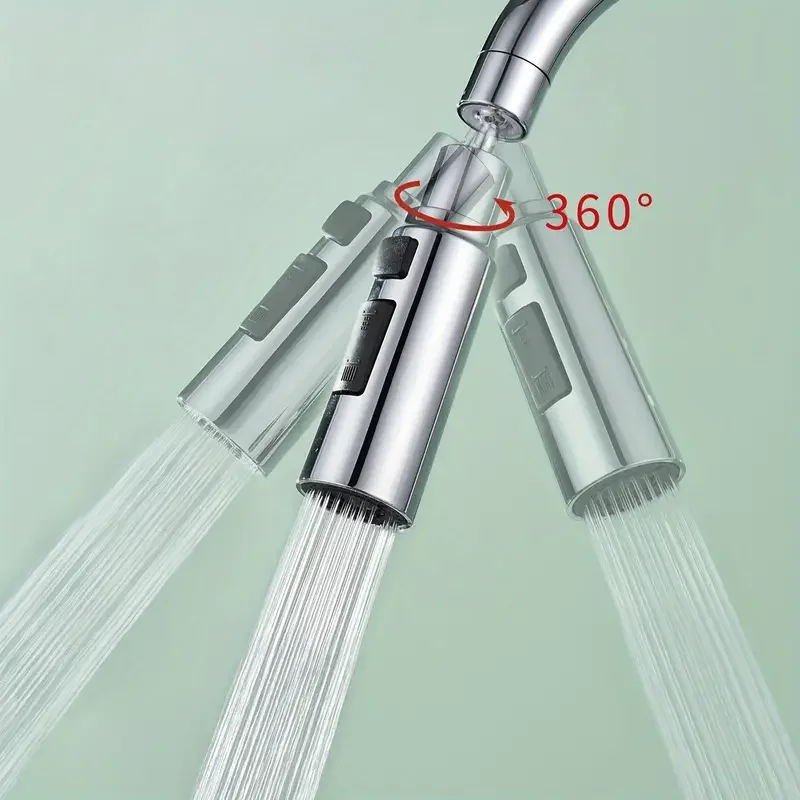 3 Modes Faucet Splash Proof Head Spout Filter Metal Extender Faucet Kitchen Aerator Universal Connector