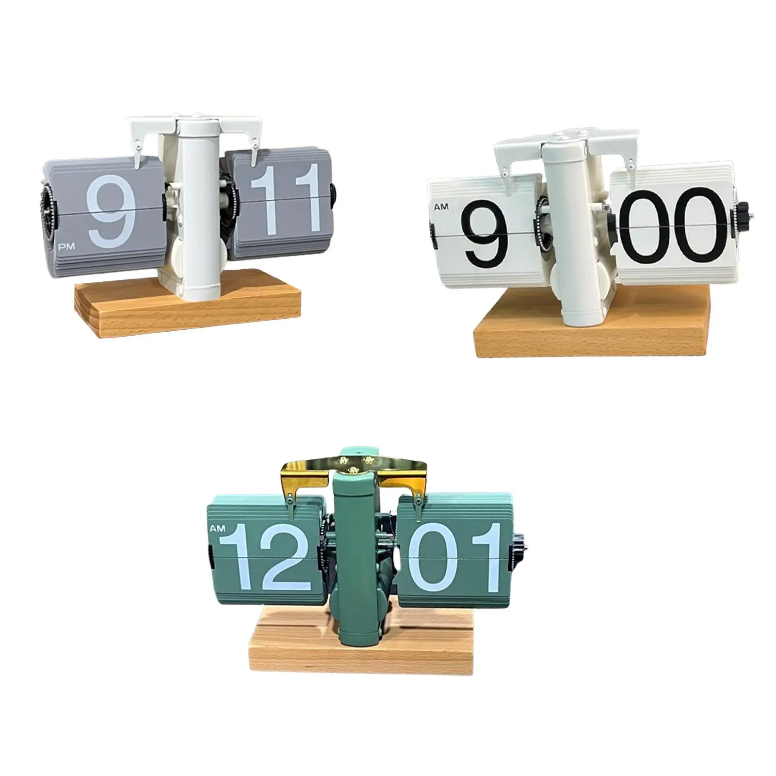 Automatic Page Turning Clock, Flip Desk Clock ,Retro Flip Down Clock Table Clock Mechanical Flip Clock for Living Room ,Hotel