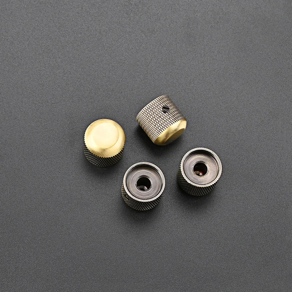 

4Pcs Electric Bass Guitar Volume Knobs Metal Dome Replacement Caps for Amplifier Control Knobs Guitar Volume Knob