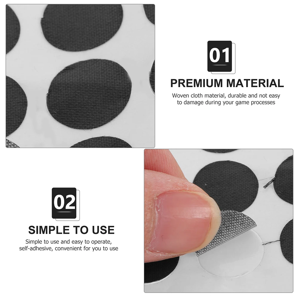 

3SheetsBilliardsBlackSpotsStickersRoundWovenClothAdhesivePoolTableMarkerDotsSuitableMostTypesSnookerEntertainmentAccessories