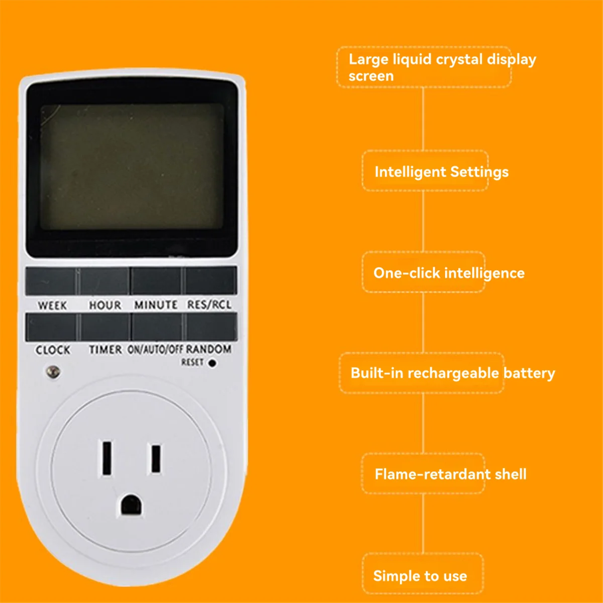 Intelligent Digital Temperature Controller AU Switch Socket 240V 50Hz LCD Display Indoor Timing Power Switch AU Plug