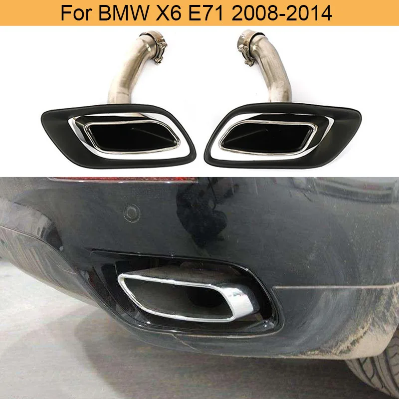 Car Rear End Exhaust Tips for BMW X6 E71 2008 - 2013 Auto Exhaust End Tips Tail Muffler Tips