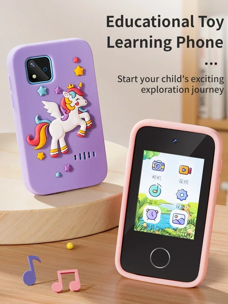 

V33 Children's Unicorn Smart Phone Toy with MP3 Music Player 2.8-inch Screen HD Dual Camera Puzzle Games for Girls And Boys