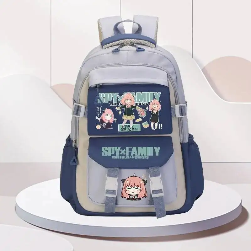 

Anime Game Breathable Mesh Black Blue Purple Green Brown Spy X Family Teens School Bags Backpacks