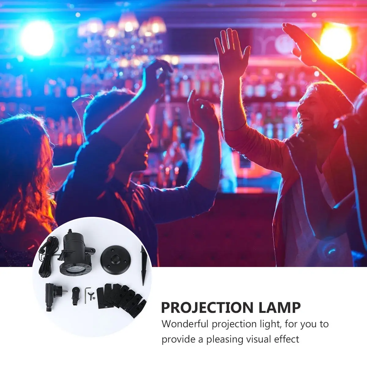Waterproof Projection Light with 12 Patterns for Indoor Outdoor Holiday Wedding Garden Decoration