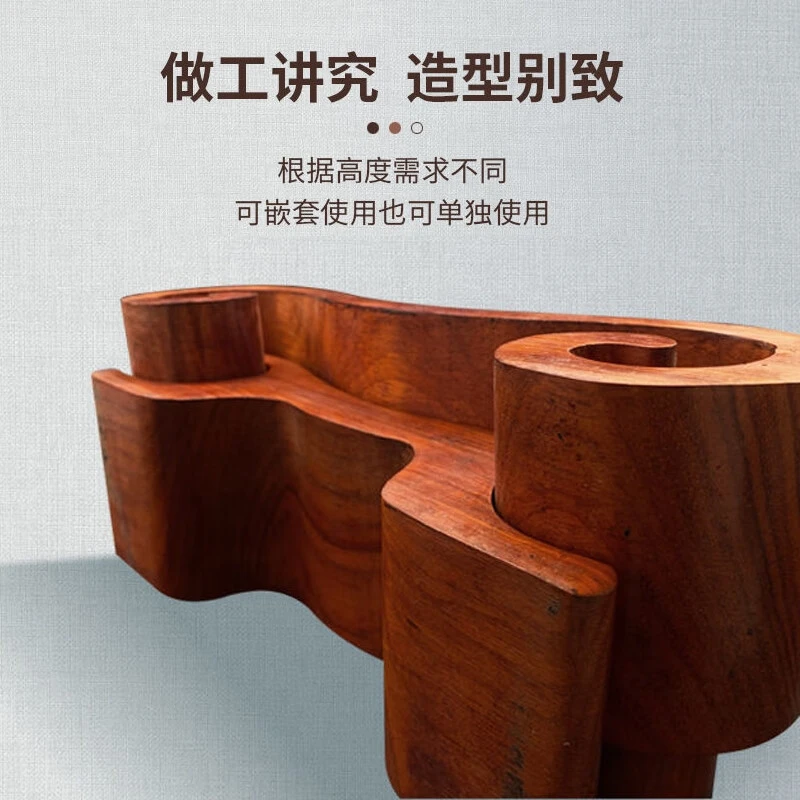 Chinese Traditional Ancient Style Solid Wood Hard Pillow Protect Cervical Spine Improve Sleeping Gift for the Elderly