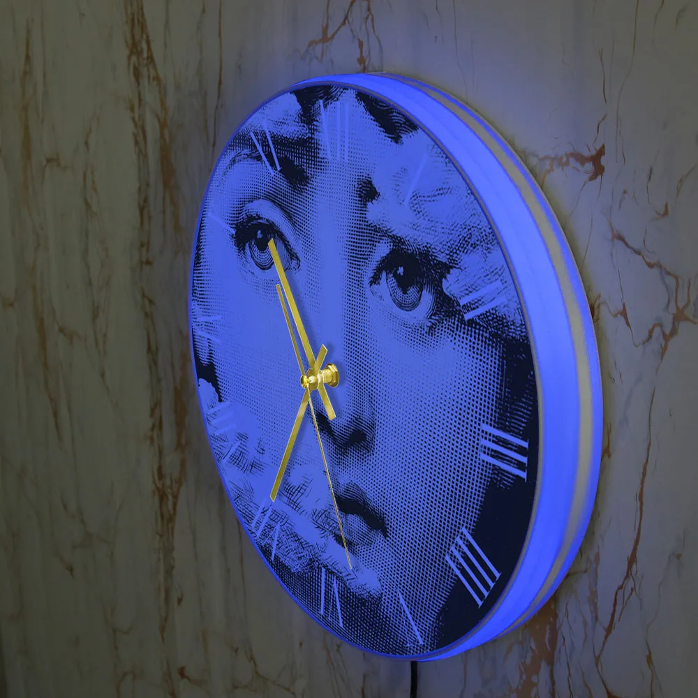 Italian Painter Decorative Artist Printed Wall Clock Young Lady