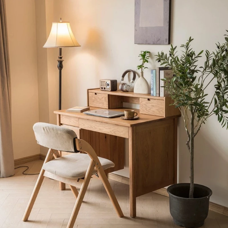 North American white oak desk solid wood desk computer desk household modern simple writing table study study study furniture
