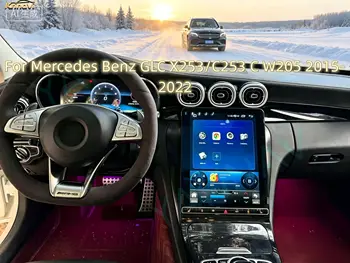 Radio samochodowe z ekranem 12,1 cala, Carplay, Android Auto, nawigacja GPS do Mercedes Benz GLC X253/C253 C W205 2015-2022