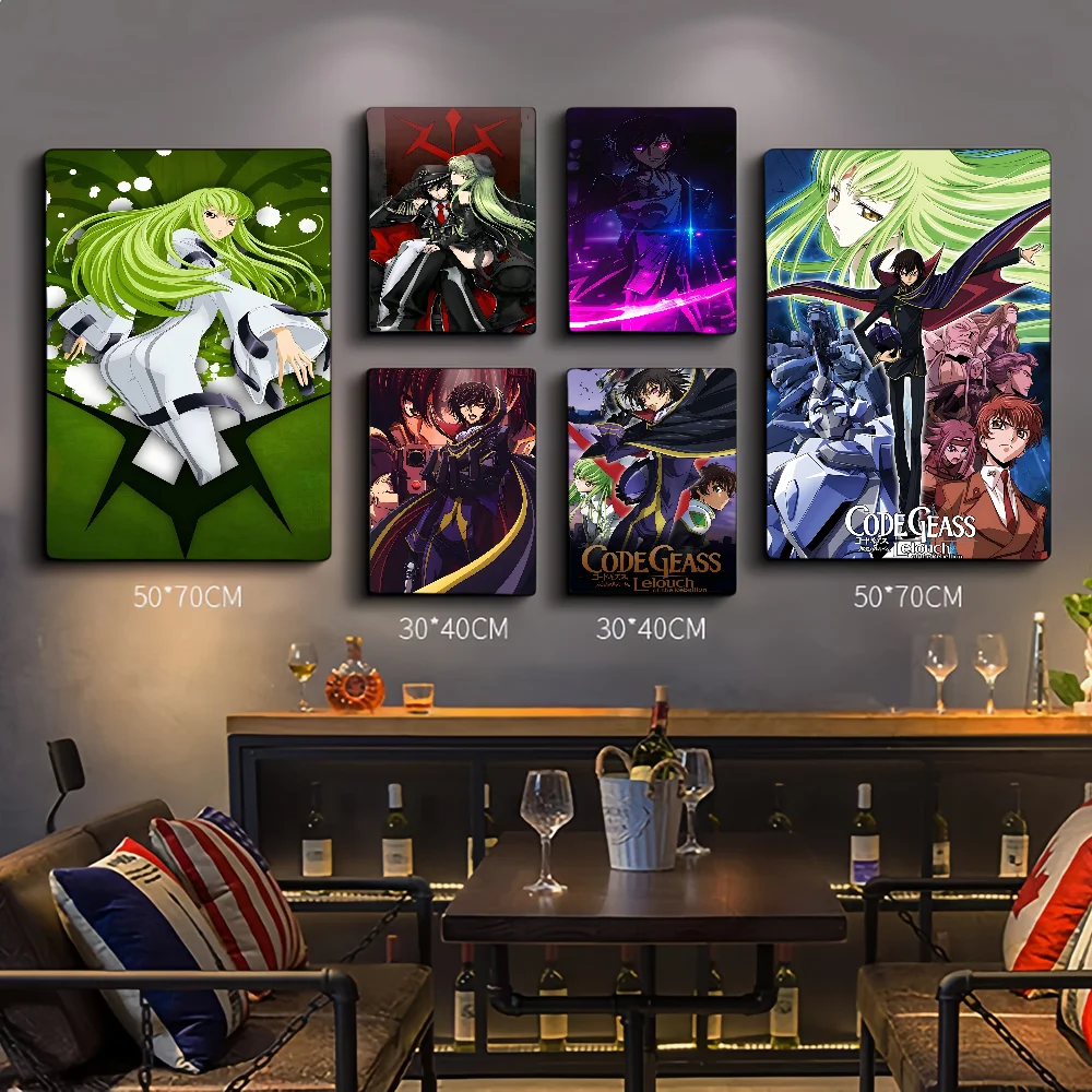 Code Geass Anime Posters Sticky Fancy Wall Sticker For Living Room Bar Decoration Room Wall Decor