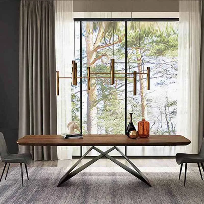 غرفة المعيشة الفاخرة طاولة طعام حفلة دراسة الطابق المطبخ مركز طاولة طعام مستطيلة كبيرة الشمال موبليس أثاث فريد من نوعه