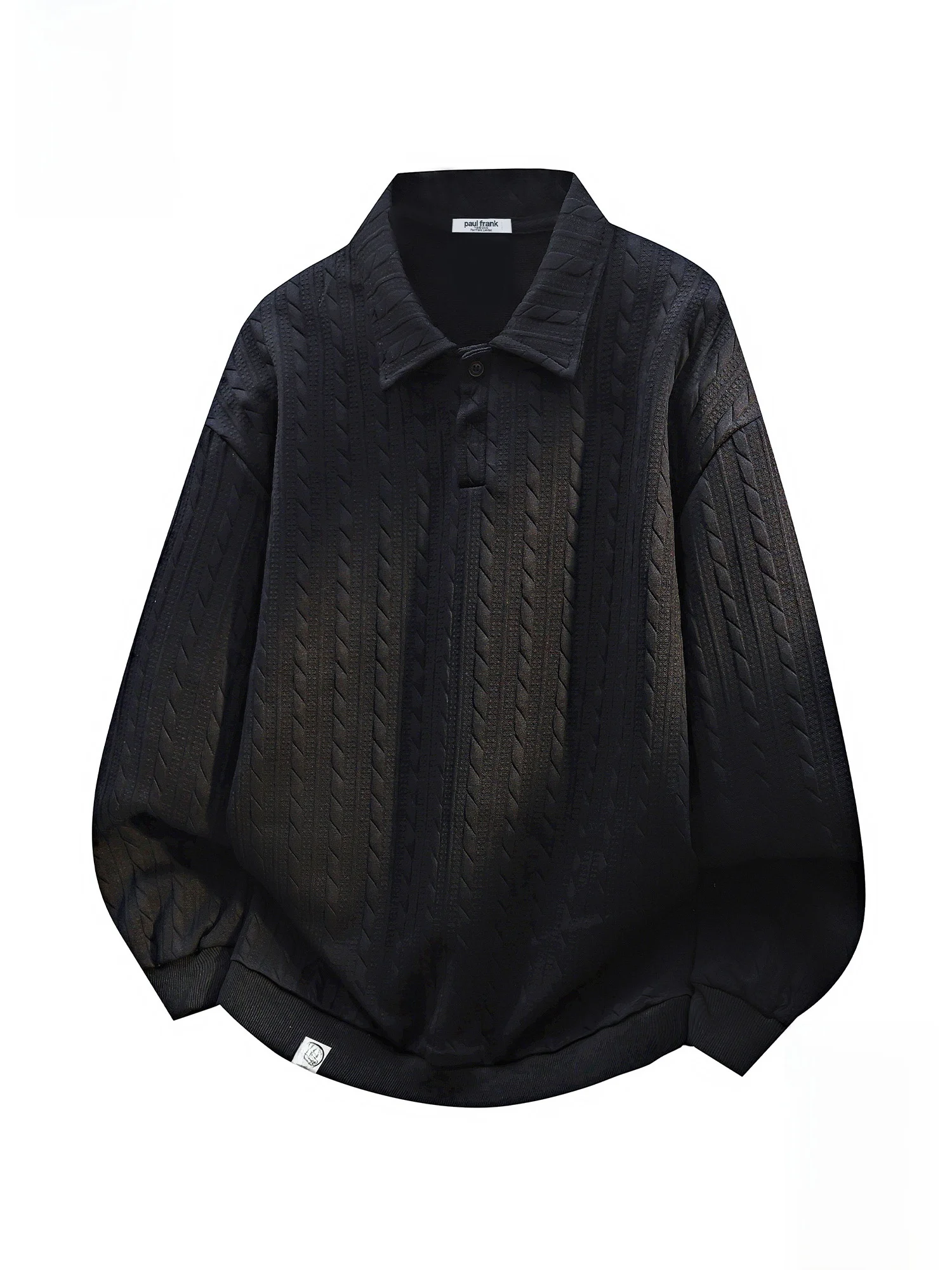 

Мужская свободная повседневная рубашка Paul Frank Pure Color Big Mouth Monkey с длинным рукавом, новая весенняя коллекция, модная, из полиэфирного волокна