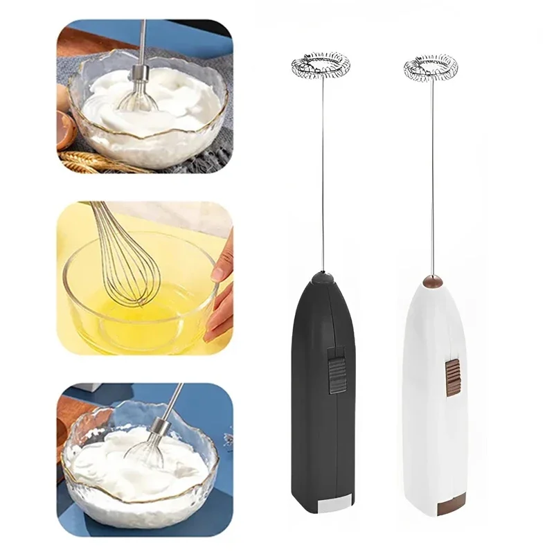 Mini Electric Whisk Foamer Blender Wireless Coffee Whisk Mixer Handheld Egg Beater Cappuccino Frother Mixer Kitchen Whisk Tools