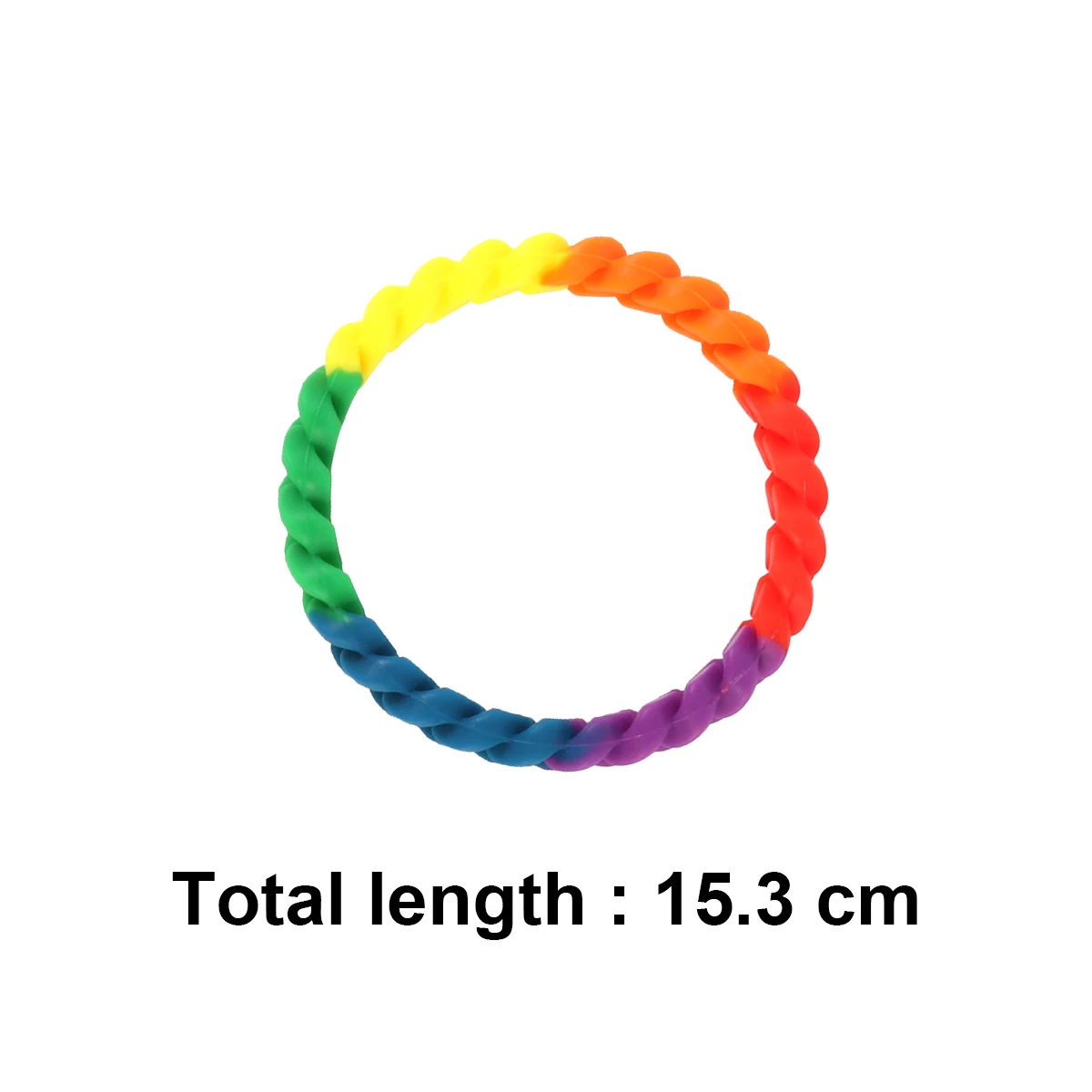 Rainbow Color Silicone Bracelets LGBTQ Bangle Color Segmented Bracelet Gay Lesbian Elastic Wristband Fashion Unique Jewelry Gift image 6