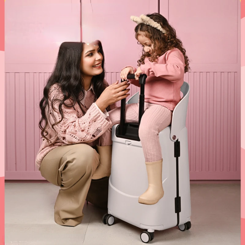 Suitcase with baby suitcase Children can sit baby seat baby walking artifact trolley case Classic 1.0