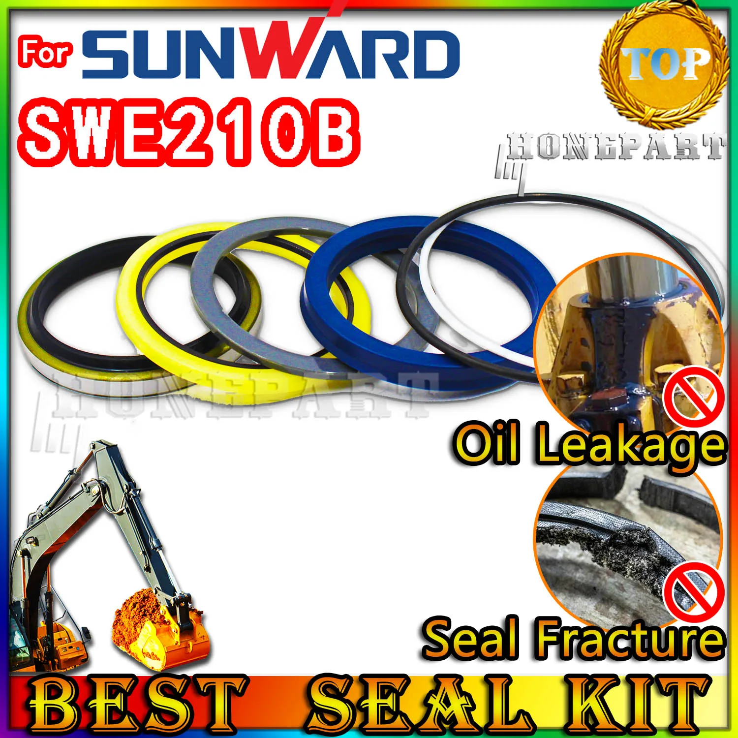 

FOR Sunward SWE210B Oil Seal Repair Kit Excavator Pack Heavy Master Excavating Machinery Maintenance Floating Rebuild Parts Dust