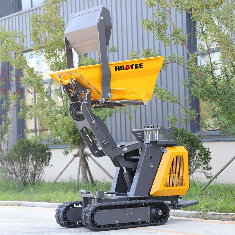 Mini camion à benne sur chenilles abordable de 800 kg, nouveau camion à benne sur chenilles hydraulique, agents de recrutement.