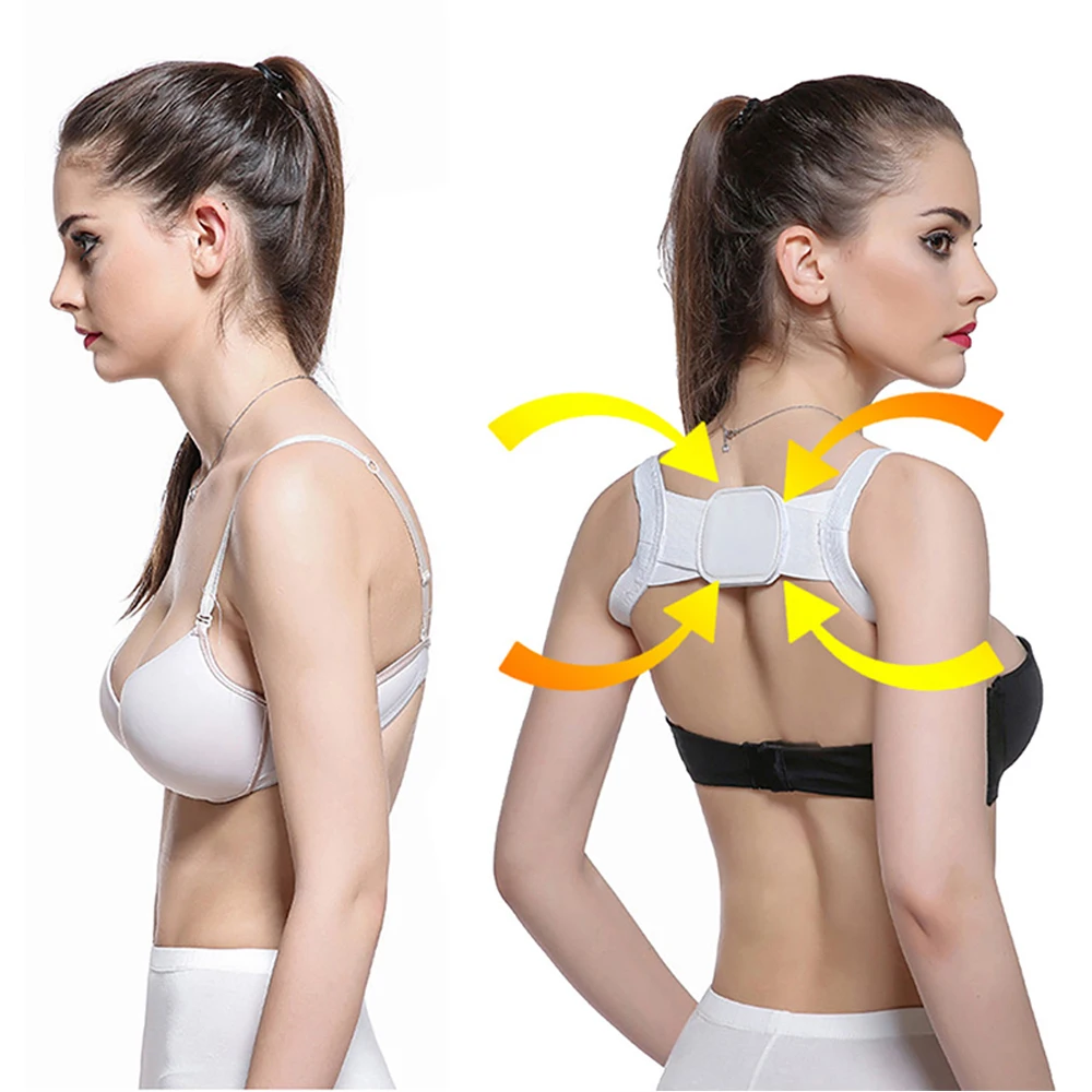 1Pc Adjustable Therapy Posture Corrector Shoulder Support Back Brace Posture Correction Back Support Shoulder Belt Massager Tool