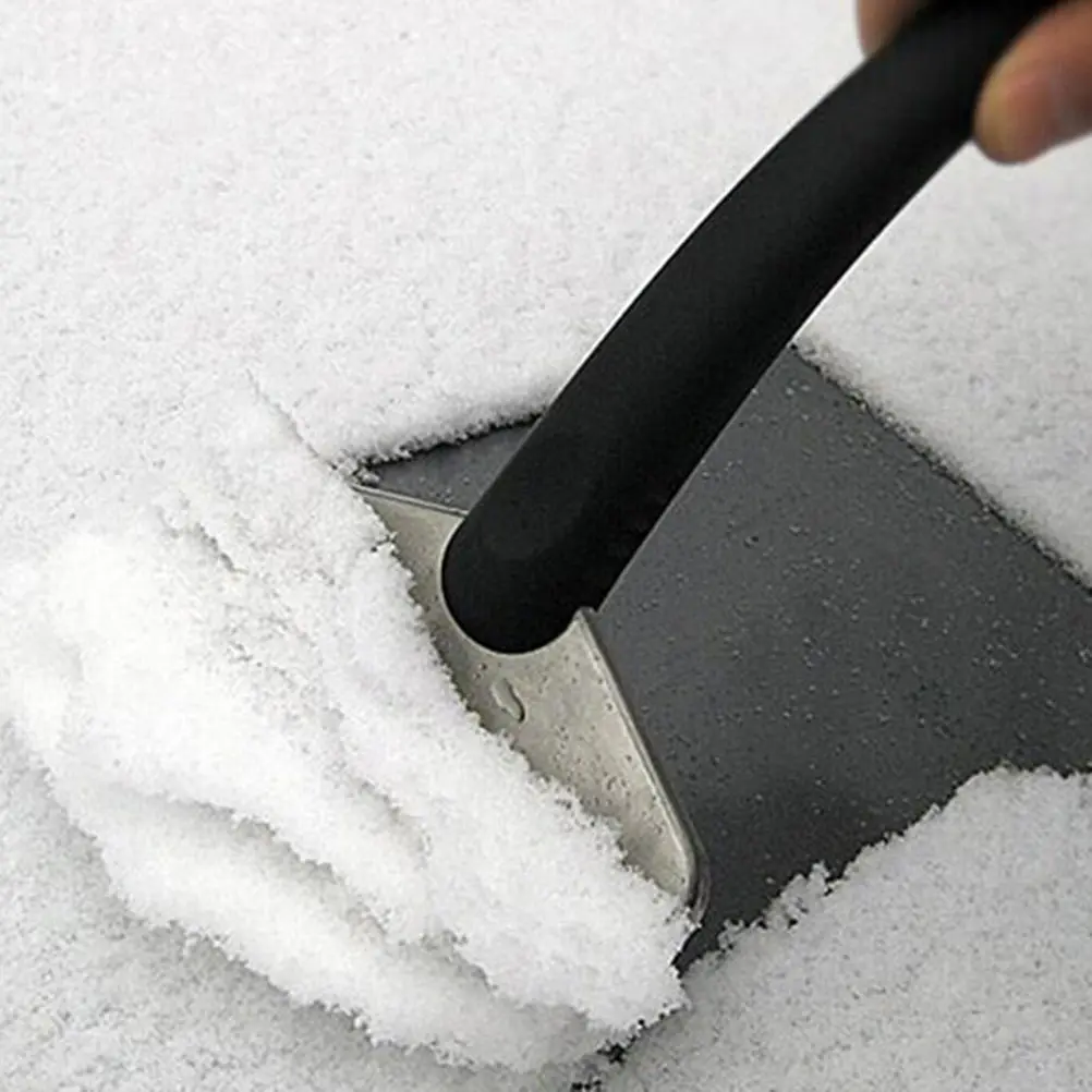 2Pcs Stainless Steel Car Snow Scraper Ergonomic Grip Frost Remover Windshield Ice Scraper Auto Snow Shovel Car Ice Removal Tool