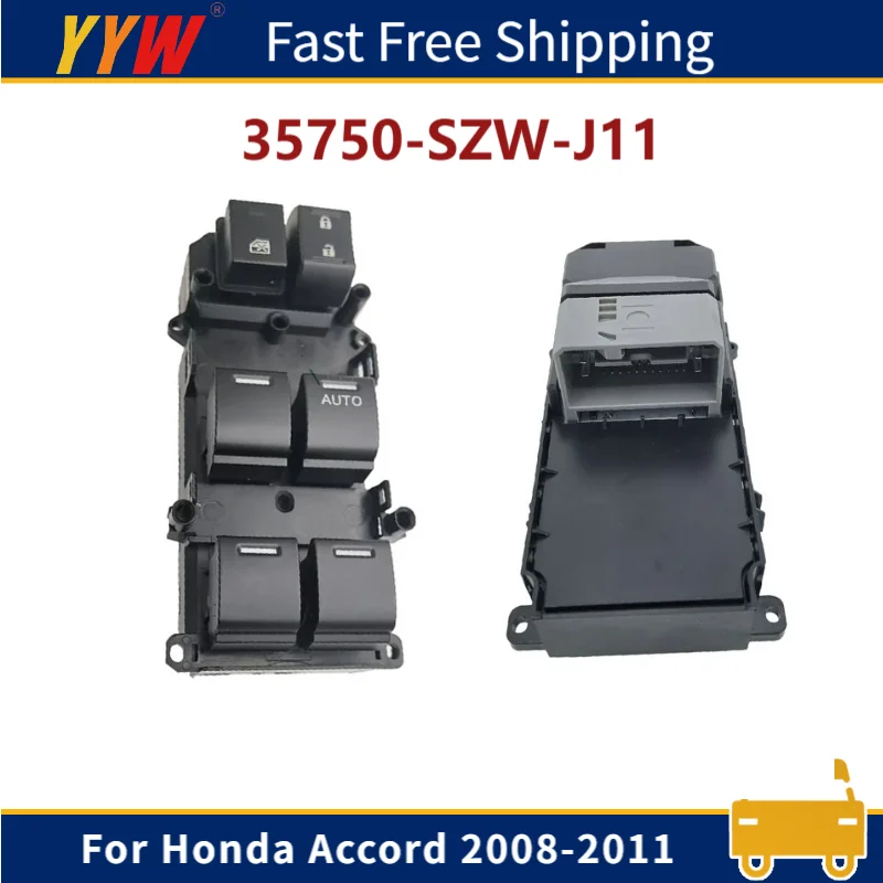 

Электрический главный переключатель стеклоподъемника для Honda Accord 2008-2011, кнопка управления окном водителя 35750-SZW-J11, автомобильные аксессуары